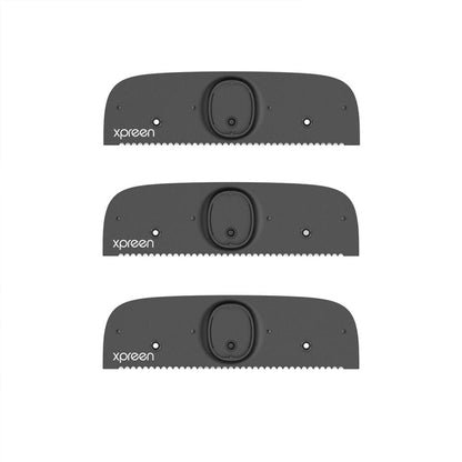 XPREEN XPRE034 Rasoir de dos ajustable avec manche extensible, lame en acier inoxydable et cordon pour homme (Noir)