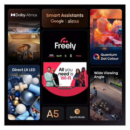 HISENSE A5Q 32" QLED Full HD HDR Smart TV with Freely - 32A5QTUK