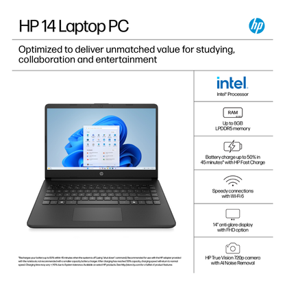 HP 14 INCH LAPTOP INTEL N150 BM2T5EA-ABU