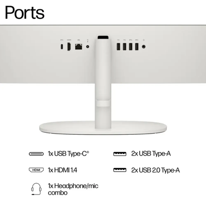 HP 22 -dg0007na 21.45" All in One - Intel® Celeron®, 128GB UFS - White