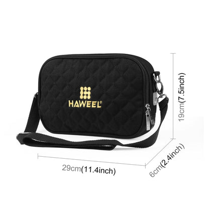 HAWEEL Messenger Shoulder Small Bag Digital Tablet Phone Warmer Storage Bag with Hand Warmer(Black)