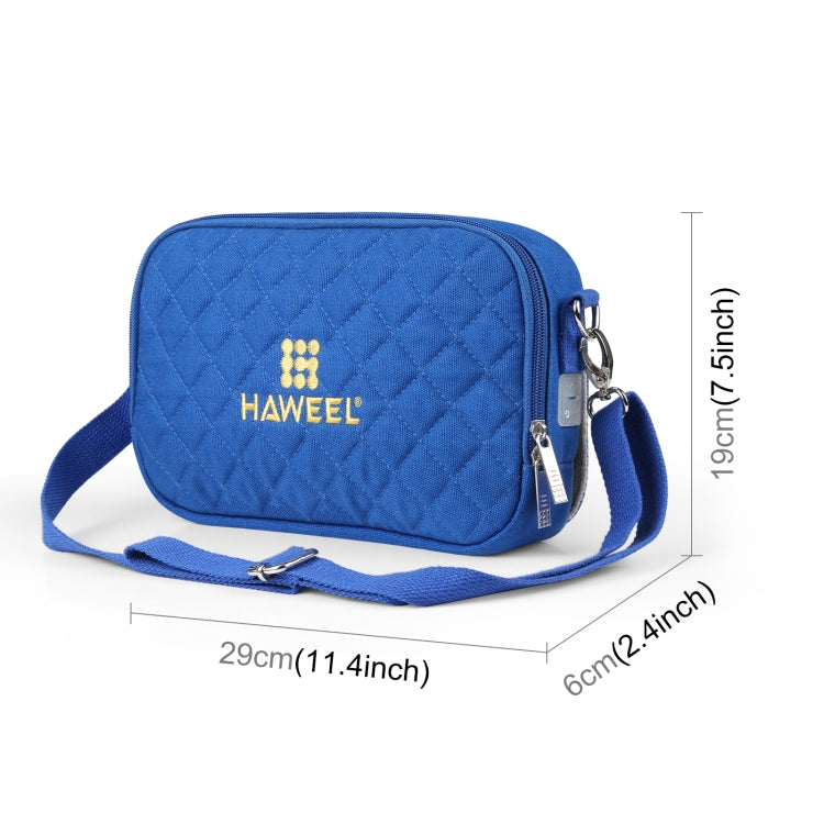 HAWEEL Messenger Shoulder Small Bag Digital Tablet Phone Warmer Storage Bag with Hand Warmer(Blue)