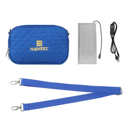 HAWEEL Messenger Shoulder Small Bag Digital Tablet Phone Warmer Storage Bag with Hand Warmer(Blue)