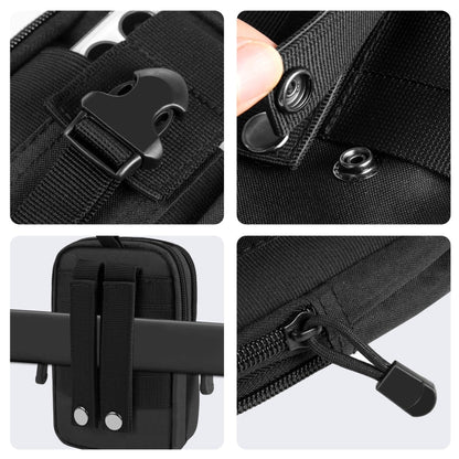 HAWEEL Sac de Taille de Randonnée, Sac de Sport de Plein Air pour Moto, Pochette de Téléphone 7.0 Pouces (Noir)