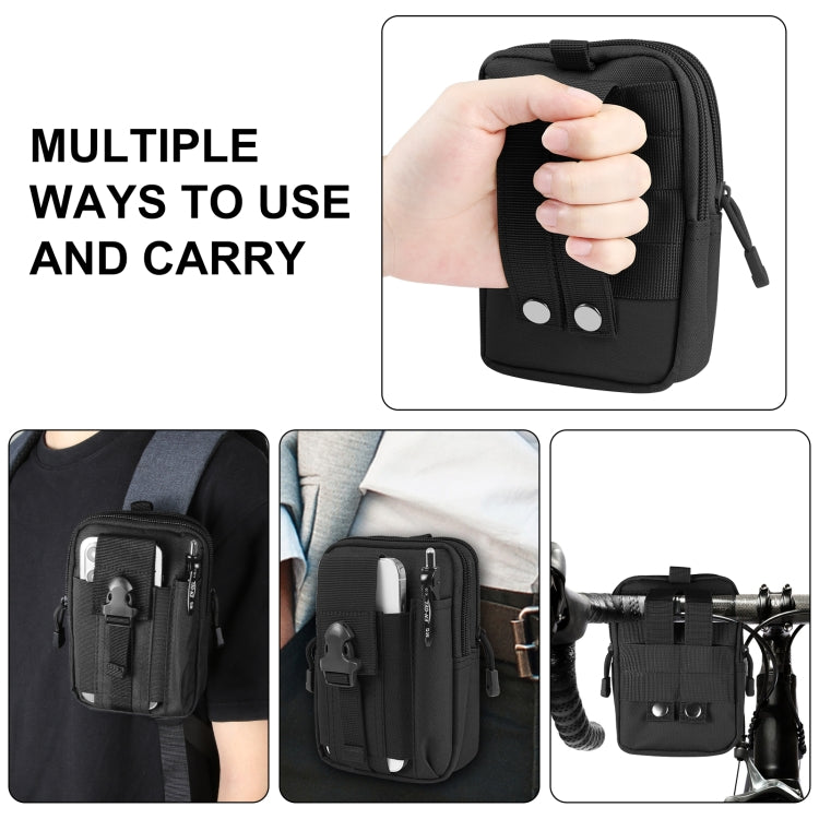 HAWEEL Sac de Taille de Randonnée, Sac de Sport de Plein Air pour Moto, Pochette de Téléphone 7.0 Pouces (Noir)
