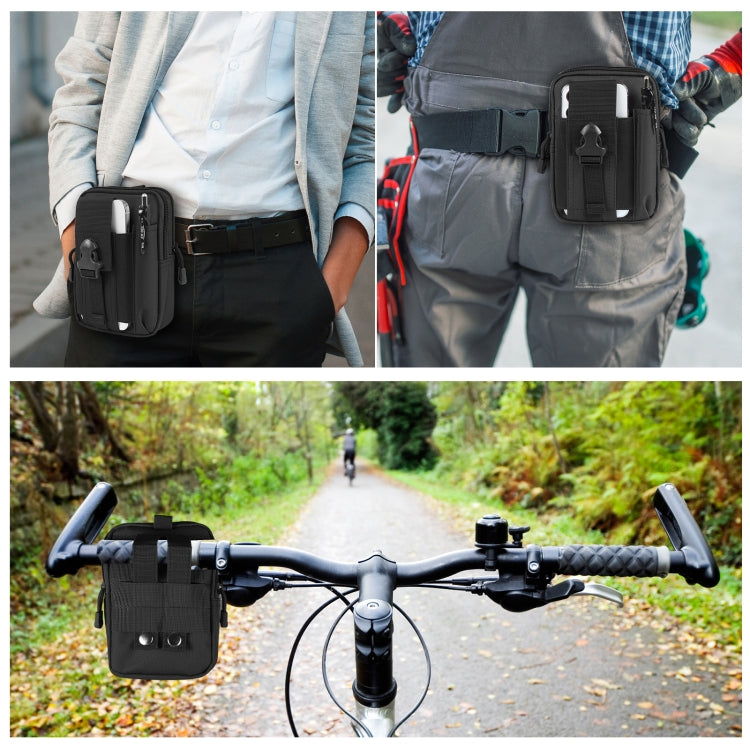 HAWEEL Sac de Taille de Randonnée, Sac de Sport de Plein Air pour Moto, Pochette de Téléphone 7.0 Pouces (Noir)