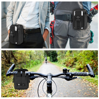 HAWEEL Sac de Taille de Randonnée, Sac de Sport de Plein Air pour Moto, Pochette de Téléphone 7.0 Pouces (Noir)