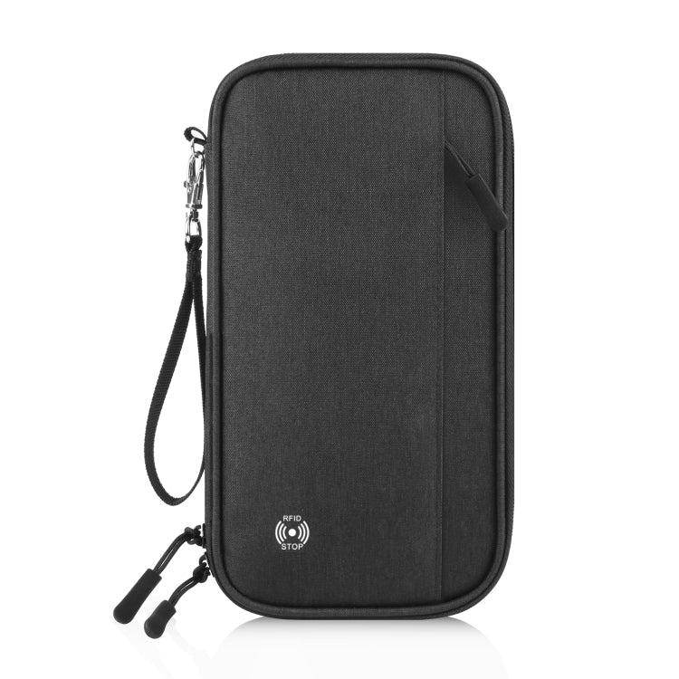 HAWEEL Pochette Portefeuille Passeport Organisateur de Documents Étui Cartes de Crédit (Noir)