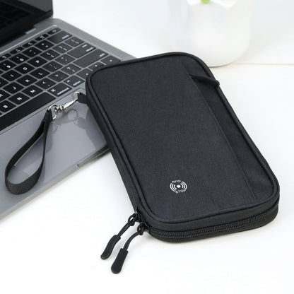 HAWEEL Pochette Portefeuille Passeport Organisateur de Documents Étui Cartes de Crédit (Noir)