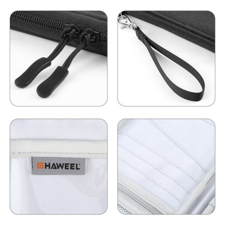 HAWEEL Pochette Portefeuille Passeport Organisateur de Documents Étui Cartes de Crédit (Noir)