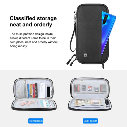 HAWEEL Pochette Portefeuille Passeport Organisateur de Documents Étui Cartes de Crédit (Noir)