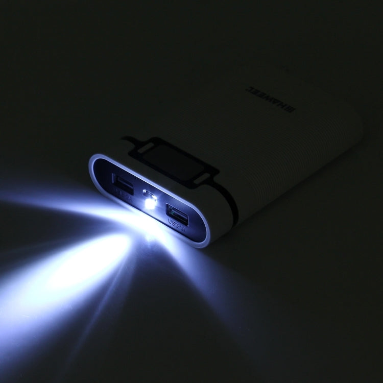 [US Warehouse] HAWEEL DIY 4 x 18650 Battery (Not Included) 10000mAh Power Bank Shell Box with 2 x USB Output & Display for iPhone, Galaxy, Sony, HTC, Google, Huawei, Xiaomi, Lenovo and other Smartphones(White)