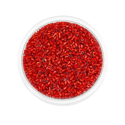 1000/1800Pcs 2mm Hexagon Czech Glass Cylindrical Loose Small Seed Needle Beads for DIY Bracelet Necklace Jewelry Making Supplies