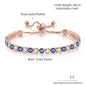 Adjustable Multicolor Tennis Bracelets for Women Ladies Wedding Rainbow Colorful Zircon Charm Bracelet Hand Chain Jewelry DZH043