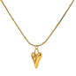 Yhpup Temperament Heart Pendant Chain Necklace for Women Stainless Steel Stylish Choker 18 K Jewelry Waterproof Party Gift
