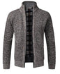 Manteau pull ample pour hommes Pull décontracté pour jeunes Col montant Cardigan en tricot