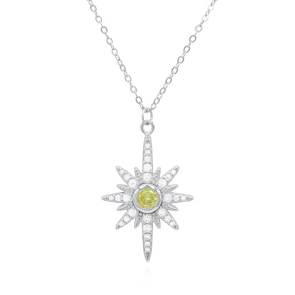 Heidi North Star Birthstone Necklace | 925 Sterling Silver