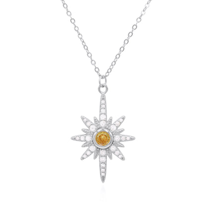 Heidi North Star Birthstone Necklace | 925 Sterling Silver