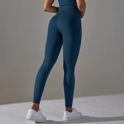 Seamless High-Waist Yoga Leggings for Women – Dot Tummy Control, Non-See-Through Gym Fitness Pants