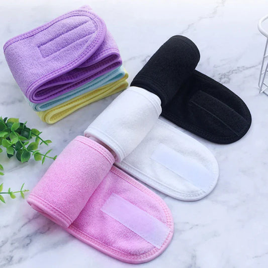 Bandeaux réglables larges bandeau Yoga Spa Bain Douche Maquillage Visage Lavage Bandeau Cosmétique pour Femmes Dames Accessoires de Maquillage