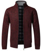 Manteau pull ample pour hommes Pull décontracté pour jeunes Col montant Cardigan en tricot