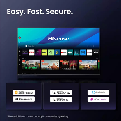 Hisense 58 Inch 58E6QTUK Smart 4K UHD HDR LED Freely TV
