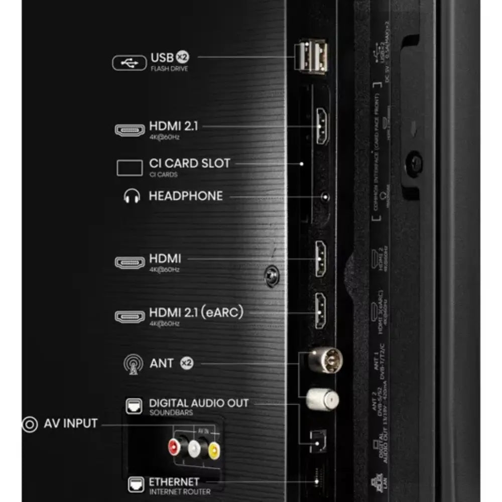 Hisense A6Q, 50", 4K HDR Smart TV with Freely