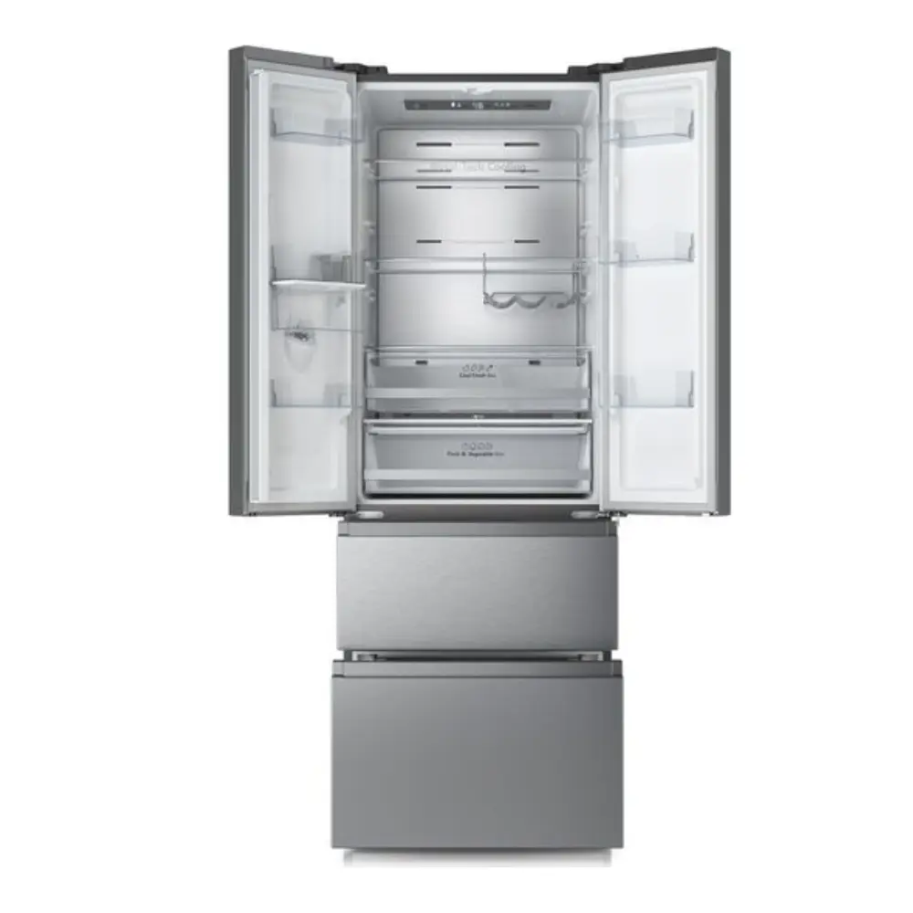 Hisense RF632N4WIF Freestanding French Door Fridge Freezer Metallic with Water Dispenser