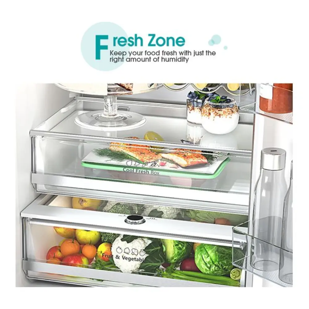 Hisense RF632N4WIF Freestanding French Door Fridge Freezer Metallic with Water Dispenser