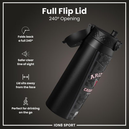 NFL x ION8 Insulated Steel Water Bottle, NFL Cardinals, 750ml (24oz)