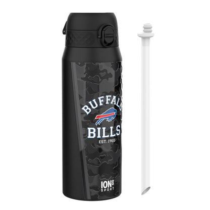 NFL x ION8 Insulated Steel Water Bottle, NFL Bills, 750ml (24oz)