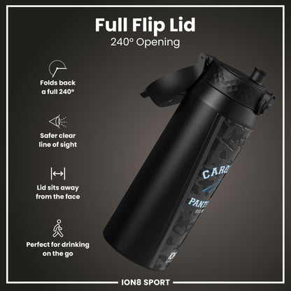 NFL x ION8 Insulated Steel Water Bottle, NFL Panthers, 750ml (24oz)