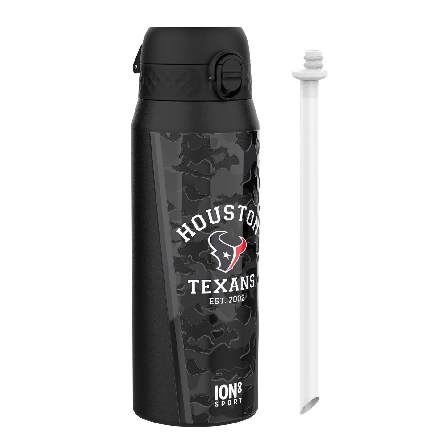 NFL x ION8 Insulated Steel Water Bottle, NFL Texans, 750ml (24oz)