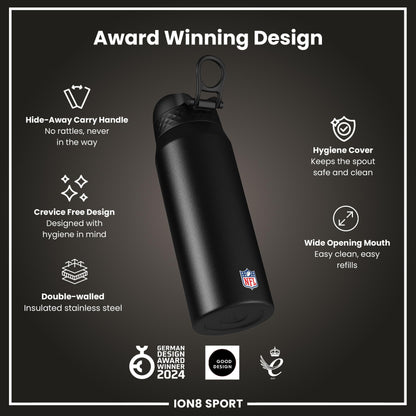 NFL x ION8 Insulated Steel Water Bottle, NFL Colts, 750ml (24oz)