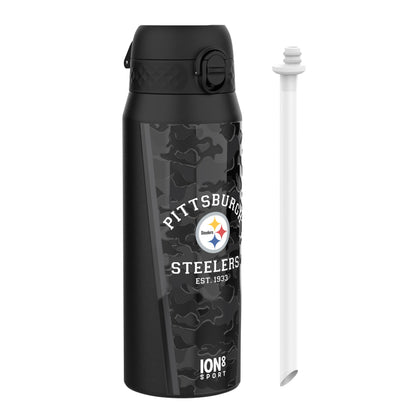 NFL x ION8 Insulated Steel Water Bottle, NFL Steelers, 750ml (24oz)