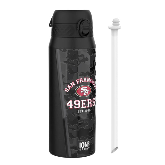 NFL x ION8 Insulated Steel Water Bottle, NFL 49ers, 750ml (24oz)