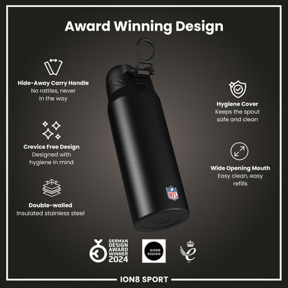 NFL x ION8 Insulated Steel Water Bottle, NFL 49ers, 750ml (24oz)
