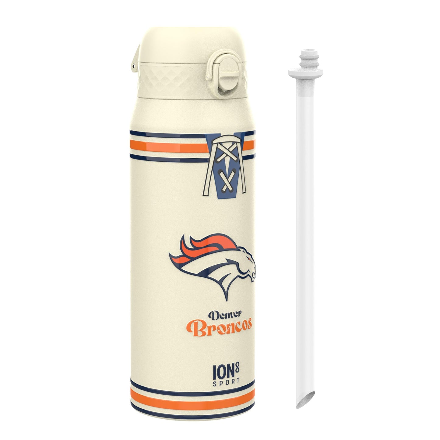 NFL x ION8 Insulated Steel Water Bottle, NFL Broncos, 750ml (24oz)