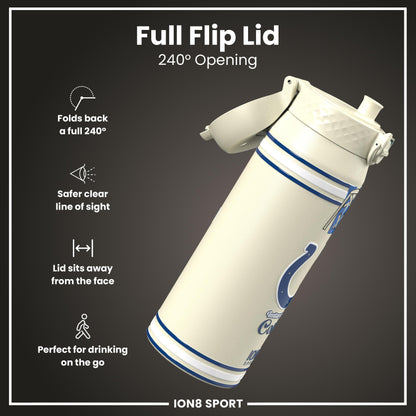 NFL x ION8 Insulated Steel Water Bottle, NFL Colts, 750ml (24oz)