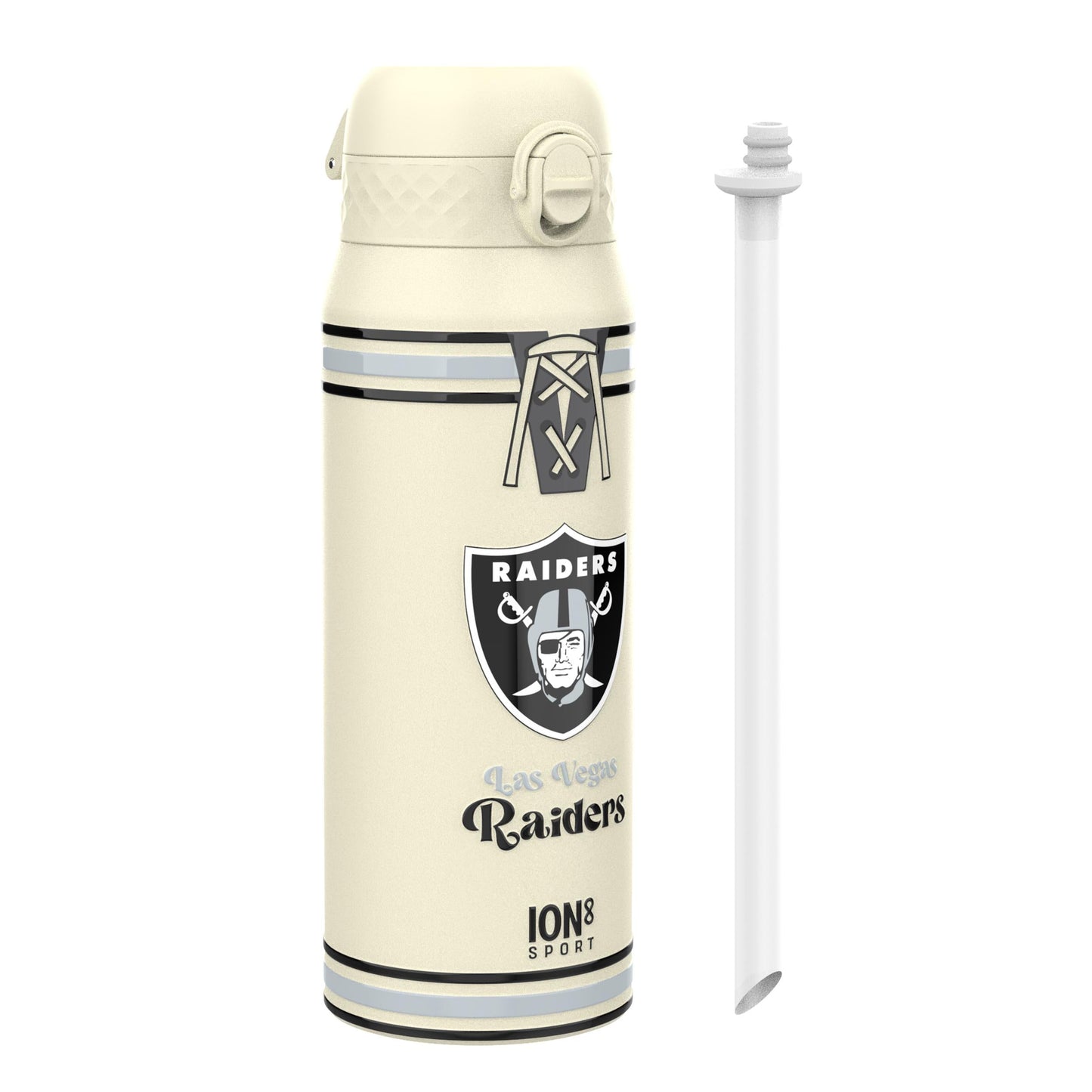 NFL x ION8 Insulated Steel Water Bottle, NFL Raiders, 750ml (24oz)