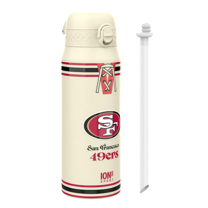 NFL x ION8 Insulated Steel Water Bottle, NFL 49ers, 750ml (24oz)
