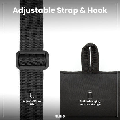 Lightweight, Sling Bottle Bag, Black