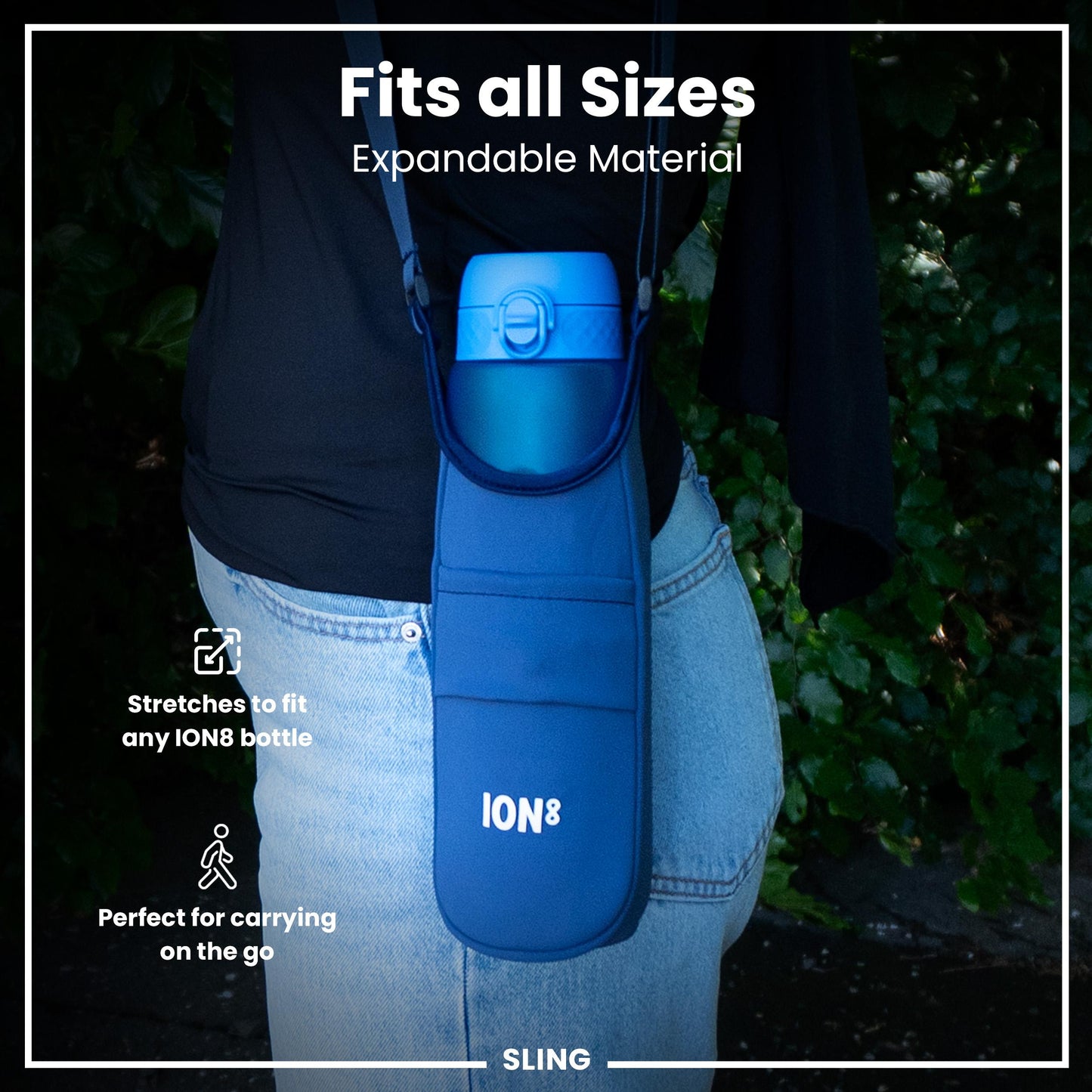 Lightweight, Sling Bottle Bag, Navy