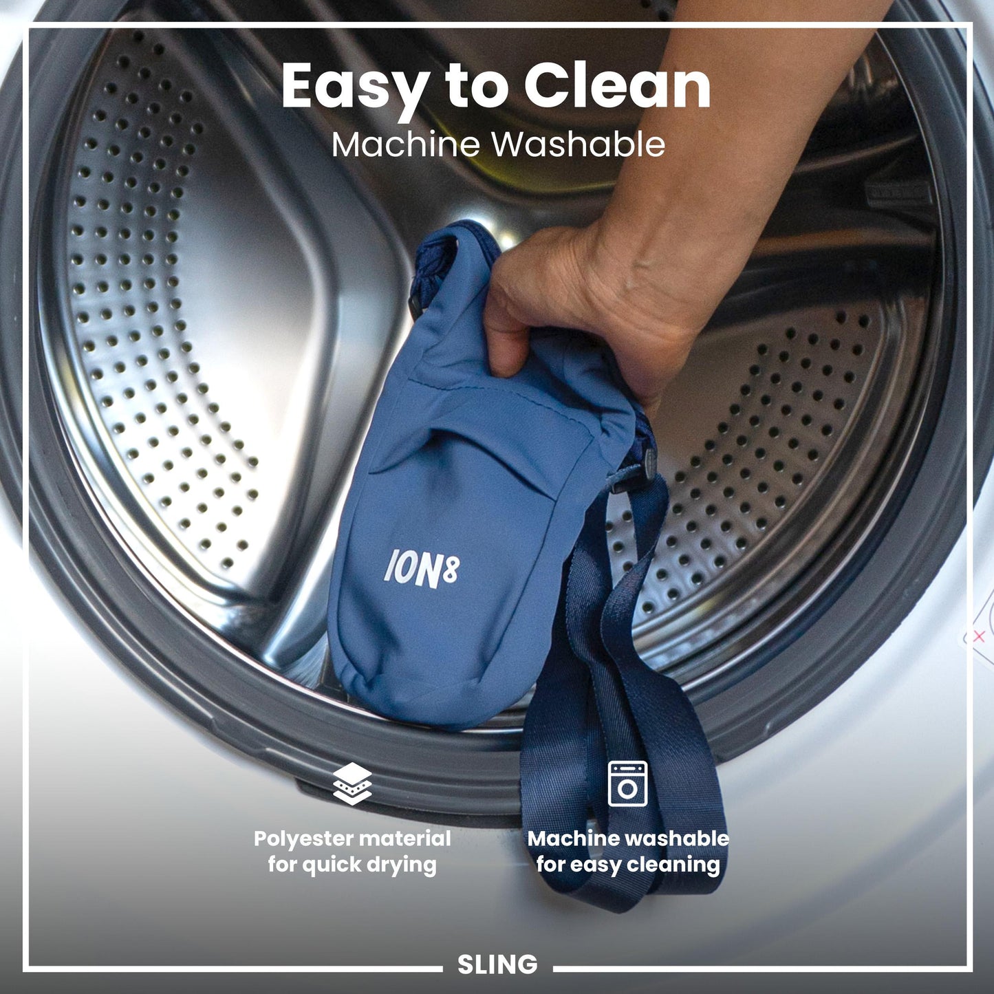 Lightweight, Sling Bottle Bag, Navy