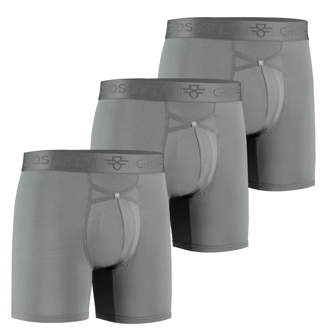 Lot de 3 : boxers homme IKON 15 cm - Anthracite