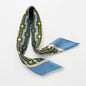 Retro Geometric Silk Square Scarf - 65cm Double-Sided Print Men's Square Neckerchief