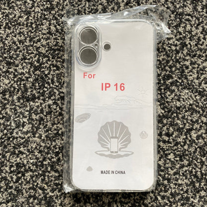 Soft TPU Clear Case with Dust Plug - For iPhone 16