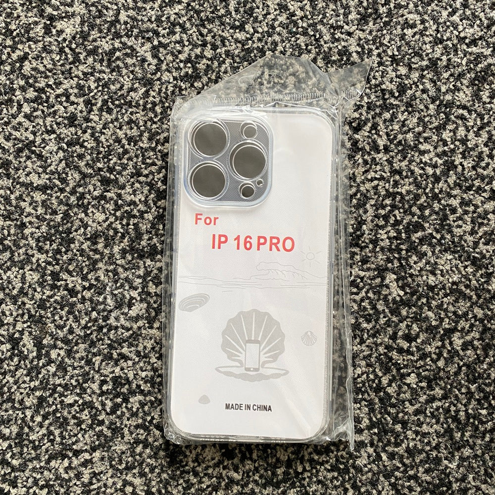 Soft TPU Clear Case with Dust Plug - For iPhone 16 Pro