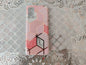 Marble Geometric TPU Pink Case - For Samsung Galaxy S20