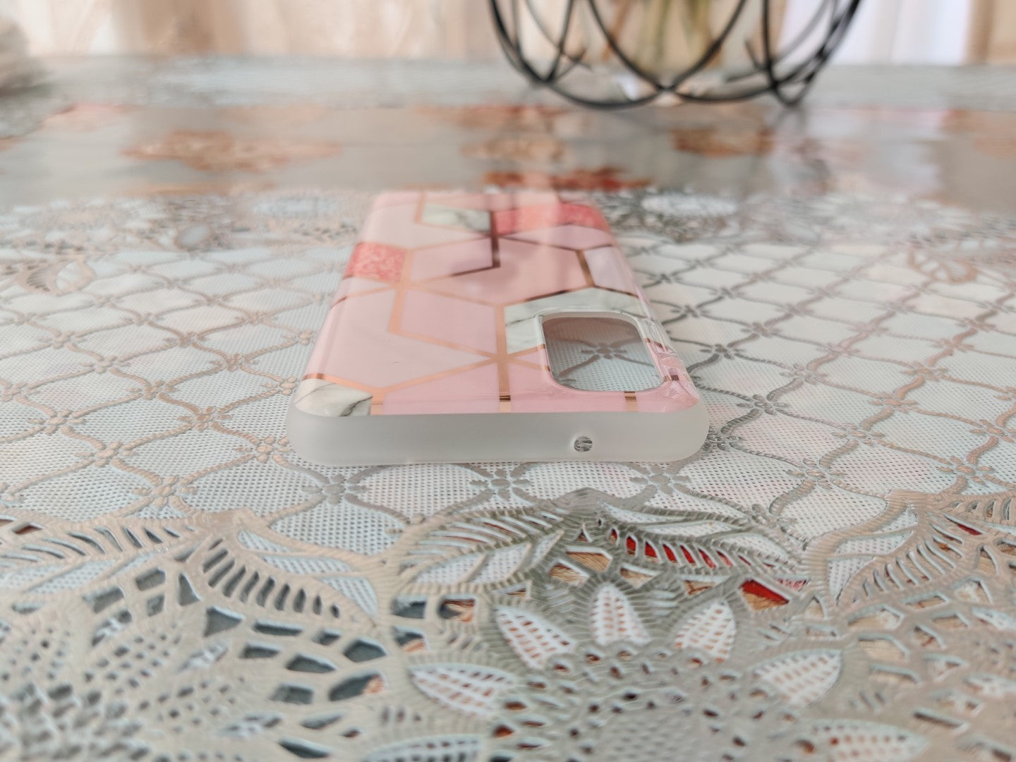 Marble Geometric TPU Pink Case - For Samsung Galaxy S20